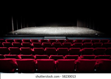 empty theatre with red seats
