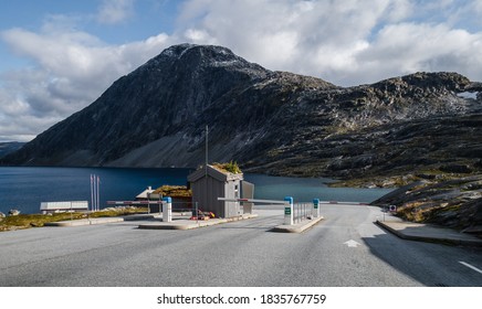 Empty Toll Both At The Entrance To The Road To Dalsnibba Mountain Top, Norway