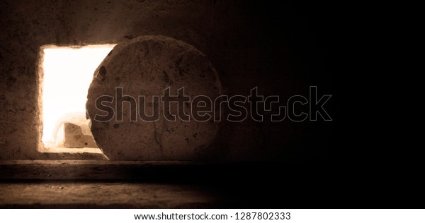 Empty Tomb: Details of Jesus\
Christ’s Resurrection : Surrealism Background : Easter\
Day