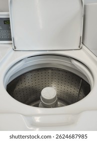 Empty Top Load Washing Machine with Open Door