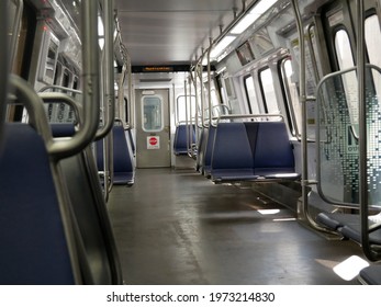 An Empty Train Car With Nobody On It.