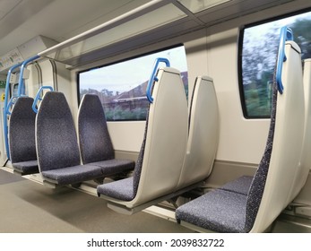 An Empty Train Carriage Waiting For Passengers 