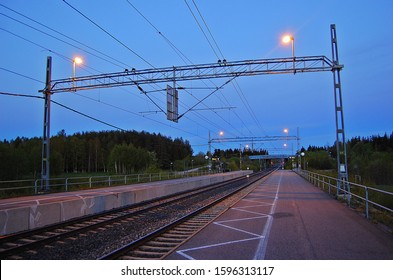 
Empty train station in the evening