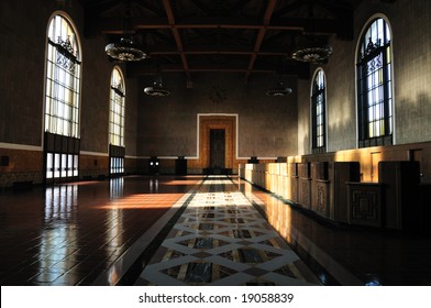 Empty Train Station Lobby In Los Angeles