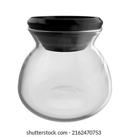  Empty Transparent Glass Jar. Round Shape Glass Canister. 