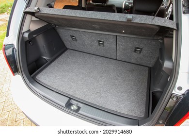 Empty Trunk Of A Compact Hatchback Vehicle