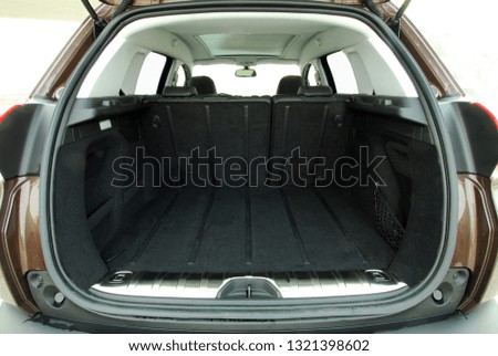 Empty trunk of the large car