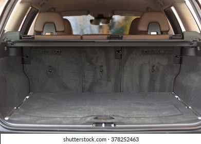 Empty trunk space in modern  car interior
