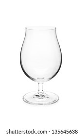 Empty Tulip Beer Glass