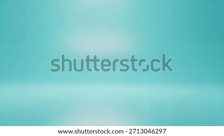 Empty Turquoise Studio Background Modern with Clean, Abstract, Teal, Blue, and Space for Text.