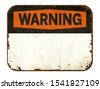 old warning sign