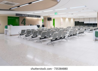 Empty Waiting Lounge At The Hospital 