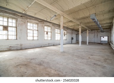 Empty warehouse office commercial area  industrial background