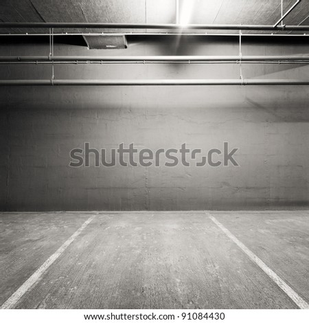 Empty warehouse wall, can be used as industrial background