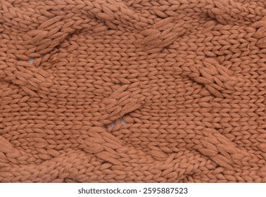 Empty white background with knitted texture.