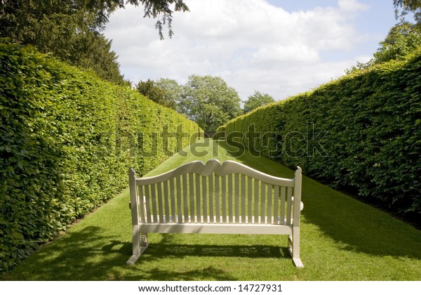 Empty White Bench Seat Looking Down Stock Photo Edit Now 14727931