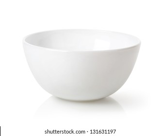 Empty white bowl isolated on white background - Shutterstock ID 131631197