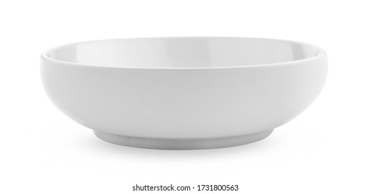 empty white bowl isolated on white background - Shutterstock ID 1731800563