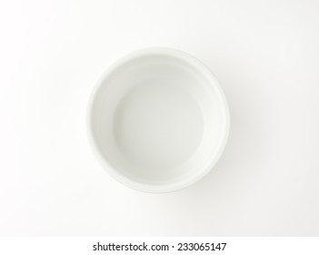 Empty White Bowl On White Background