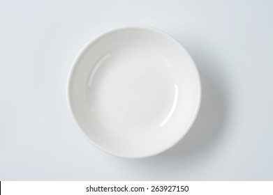Empty White Bowl On White Background