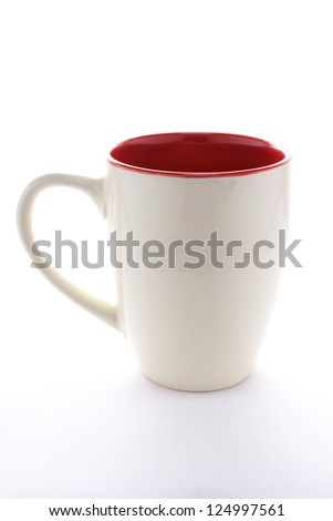 Empty white cup for Tea, coffee  decoration.