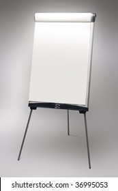 Empty White Flipchart