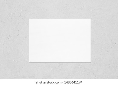 Empty White Horisontal Rectangle Poster Mockup Stock Photo 1485641174 ...