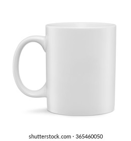 Empty White Mug On White Background
