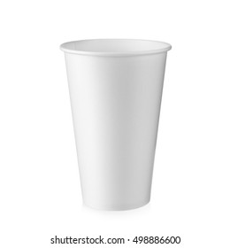 Empty White Paper Cup