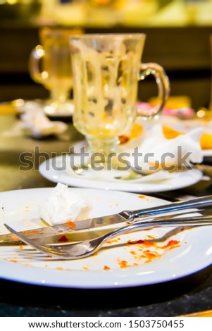 Similar – Image, Stock Photo Fork on used plate