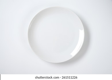 Empty White Plate On White Background