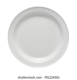 empty white plate on white backgrounds.