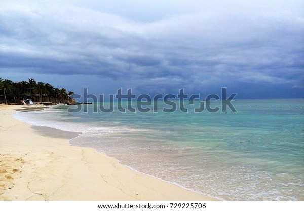 Empty White Sand Beach Turquoise Caribbean Stock Photo Edit Now