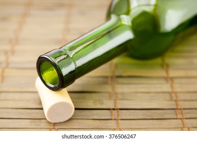 Empty Wine Bottle With Cork. Stock Image