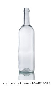 Empty Wine Bottle, Isolated On White