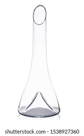 Empty Wine Carafe, White Background