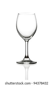 Empty Wine Glass Isolated