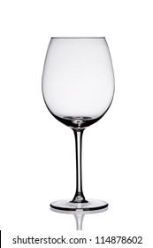 Empty Wine Glass. Isolated On A White Background