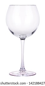 Empty Wine Glass. Isolated On A White Background