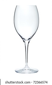 Empty Wine Glass, Isolated On A White Background