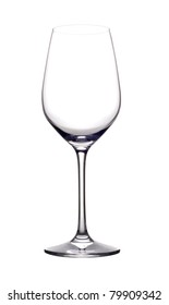 Empty Wine Glass Isolated On White