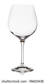 Empty Wine Glass. Isolated On A White Background