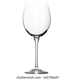 Empty Wine Glass On A White Background