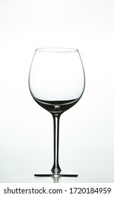 Empty Wine Glass On A White Background