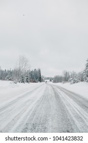 Empty Winter road