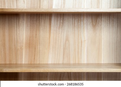 Empty Wooden Book Shelf