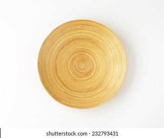 Empty Wooden Bowl On White Background