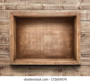 Empty Wooden Box On The Table