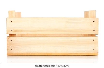 empty wooden crate isolated on white - Shutterstock ID 87913297