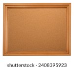 Empty wooden frame cork board.  isolated background. with clipping path